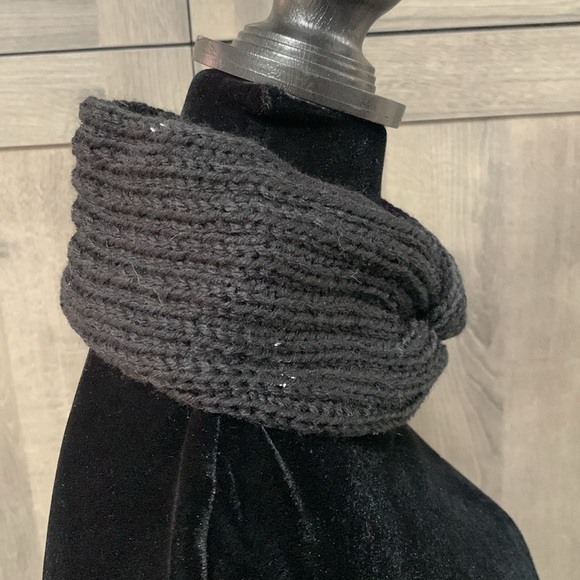 Black Knit Cotton Yarn Head Wrap Head Band Woman's One Size - Picture 2 of 6